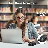 TECKNET Silent Wireless Mouse 2.4GHz 3200 DPI Ambidextrous USB Receiver view 4