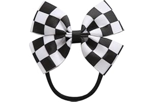 Fancheer Baby Girls Racing Checkered Flag Bow Headband Infant Toddler Birthday Party Hair Accessories