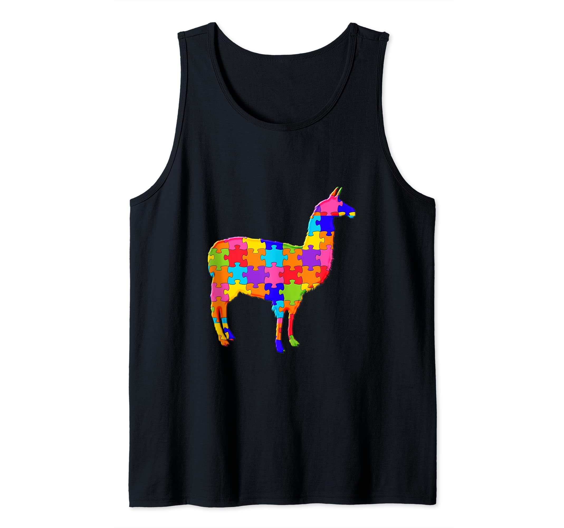 Llama alpaca Lama Jigsaw Autism Puzzle Tank Top