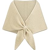 WaJuemy Pashmina Shawl Wraps for Women Cross Sweater Shawls and Wraps Cardigan Cape Front Poncho Knit Cashmere Sweater Shawl