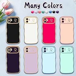 Hython for iPhone 12 Case Cute Curly Wave Frame