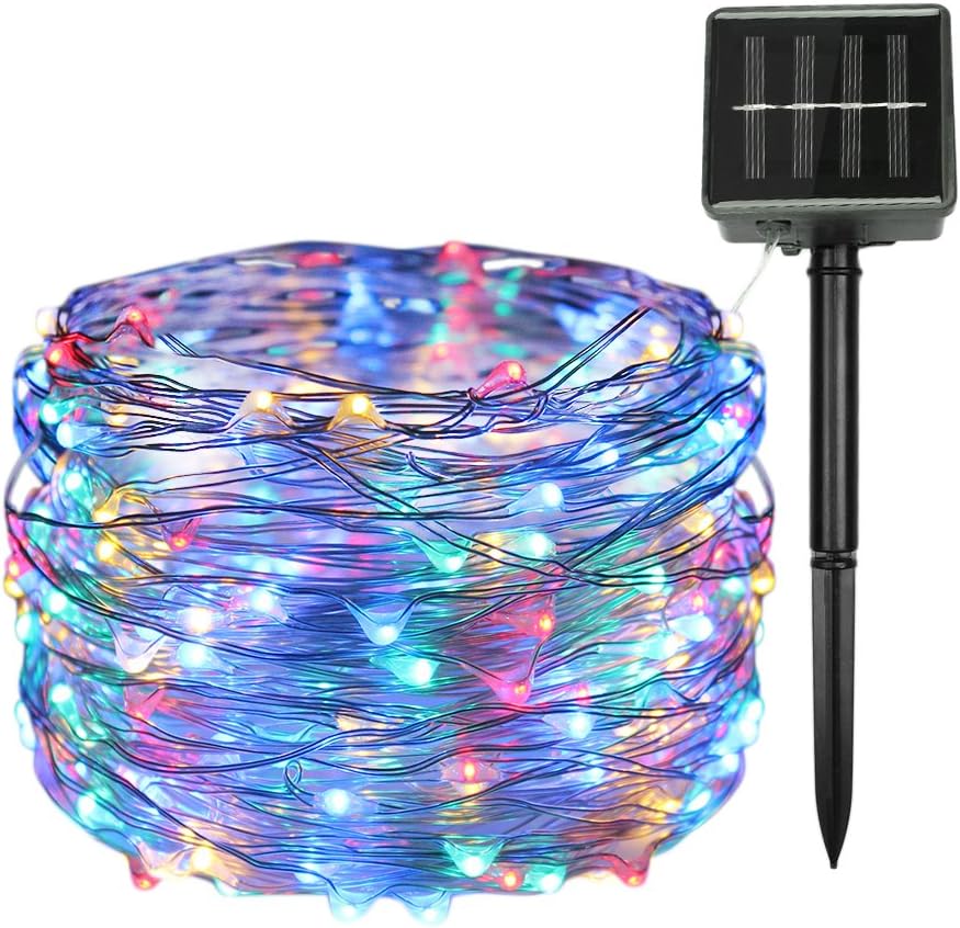 KAPATA (2Pack) Outdoor LED Solar Strip Lights Waterproof Flexible Muti