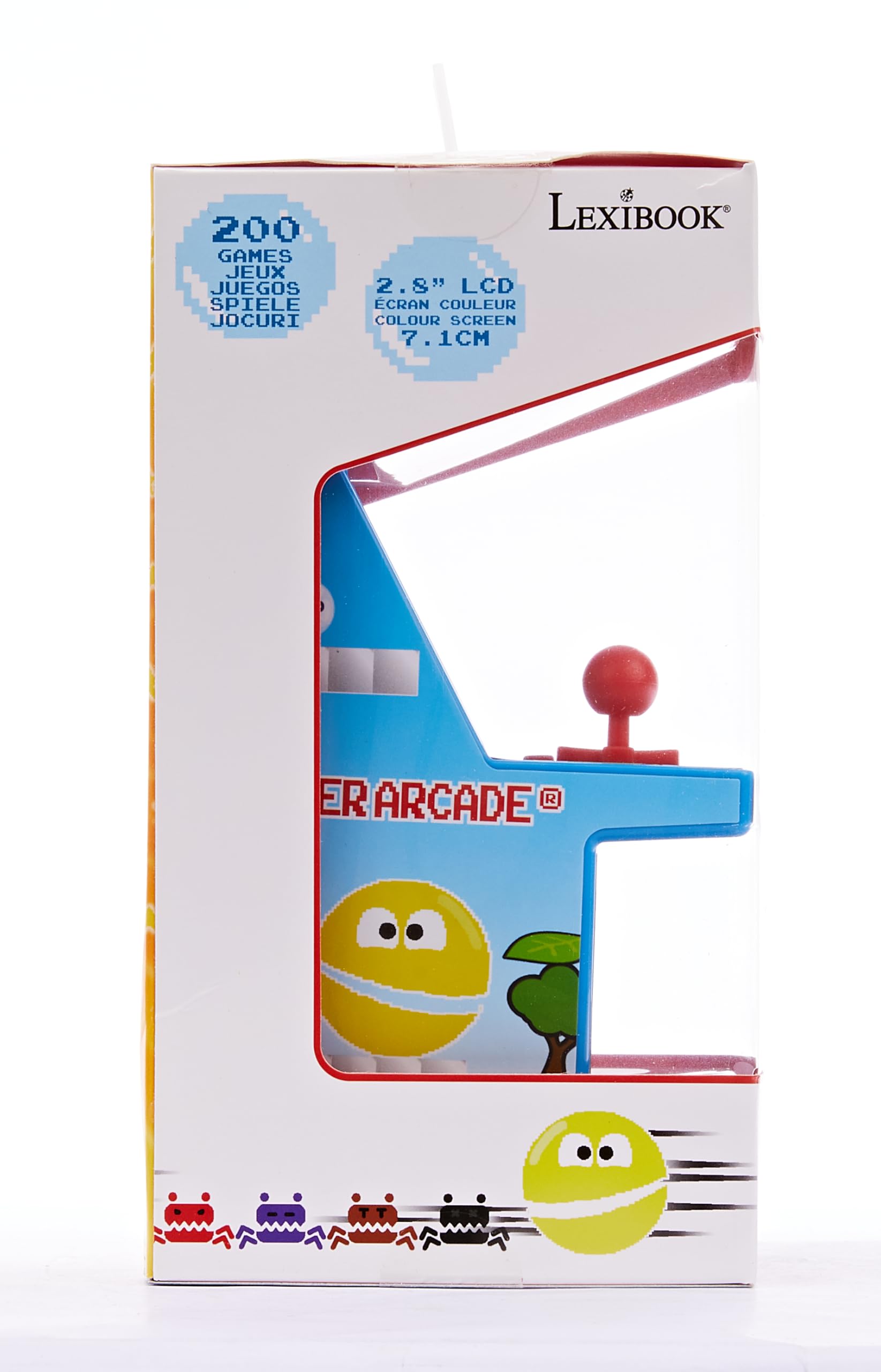 Lexibook Cyber Arcade Portable Retro Game Console, 200 Games, 2.8’’ LCD Colour Screen, Compact, Battery Operated, Blue/Green, JL2940