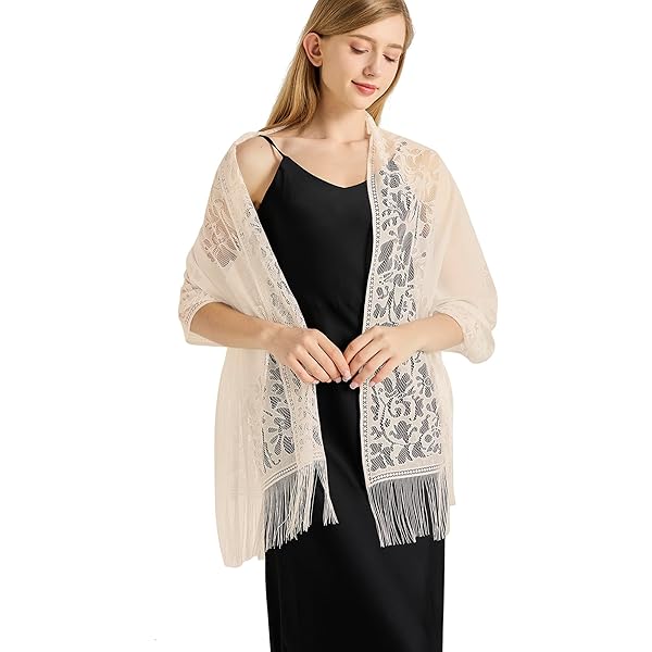 EASEDALY Women's Shawls And Wraps For Evenng Dresses Sparklng Weddng Scarf Sheer Brdal