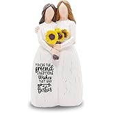 NRONON Friendship Gifts for BFF, 6” Best Friends Sculpted Hand-Painted Figurine Statue, Friendship Gift for Besties Birthday Gifts for Women, Christmas, Thanksgiving, Gift for Best Friend Birthday