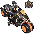 Karoter Remote Control Motorcycles, 360° Spinning Action Rotating Drift Stunt Motorbike 2WD High Speed Rc Motorbikes 2.4Ghz Radio Control Motorcyle with Riding Figure Toys for Kids Boys