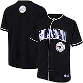 Ultra Game Men’s NBA Official Super Soft Button Down Jersey Baseball Shirt