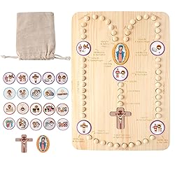 Wooden Rosary Board Catholic Gifts for