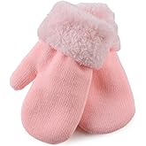 PESAAT Baby Girl Mittens Fleece Toddler Boy Mittens Warm Kids Winter Gloves Unisex Cold Weather Baby Gloves