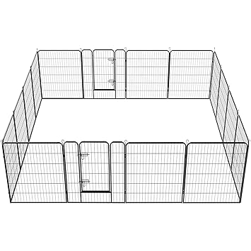 Yaheetech 40 Inch Dog Playpen With Door Pet Playpen For Large And