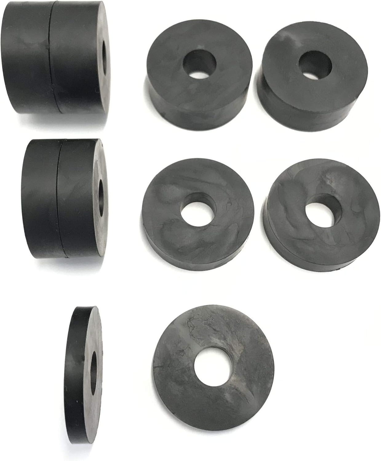 Hawkeng 12mm (M12) Rubber Spacers Standoff Washers (10 Pack) 4 x 15mm, 4 x 10mm, 2 x 5mm, Black - Image 3