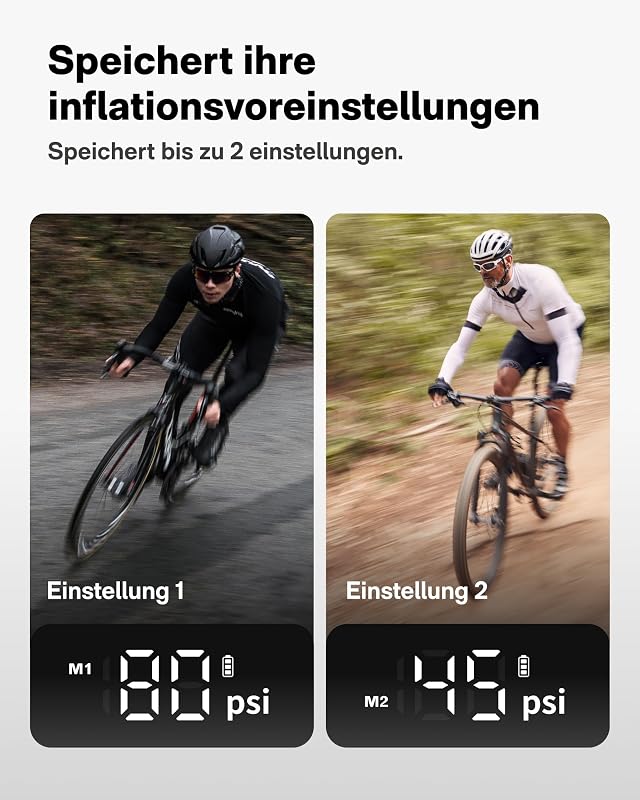 Mini Elektrische Fahrradpumpe, 10,3 BAR/150 PSI