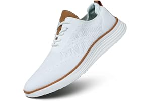 LUOGOKS Mens Oxfords Lace-Up Lightweight Casual Walking Shoes Fashion Sneakers Walking Shoes