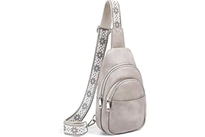 CHOLISS Small Sling Bag for Women Leather Crossbody Fanny Packs Chest Bag for Women