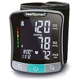 HealthSmart Digital Premium Wrist Blood Pressure Monitor with Cuff That Measures Pulse Heartbeat and High or Low BP, 120 Reading Memory Stores Up to 60 Readings for 2 Users