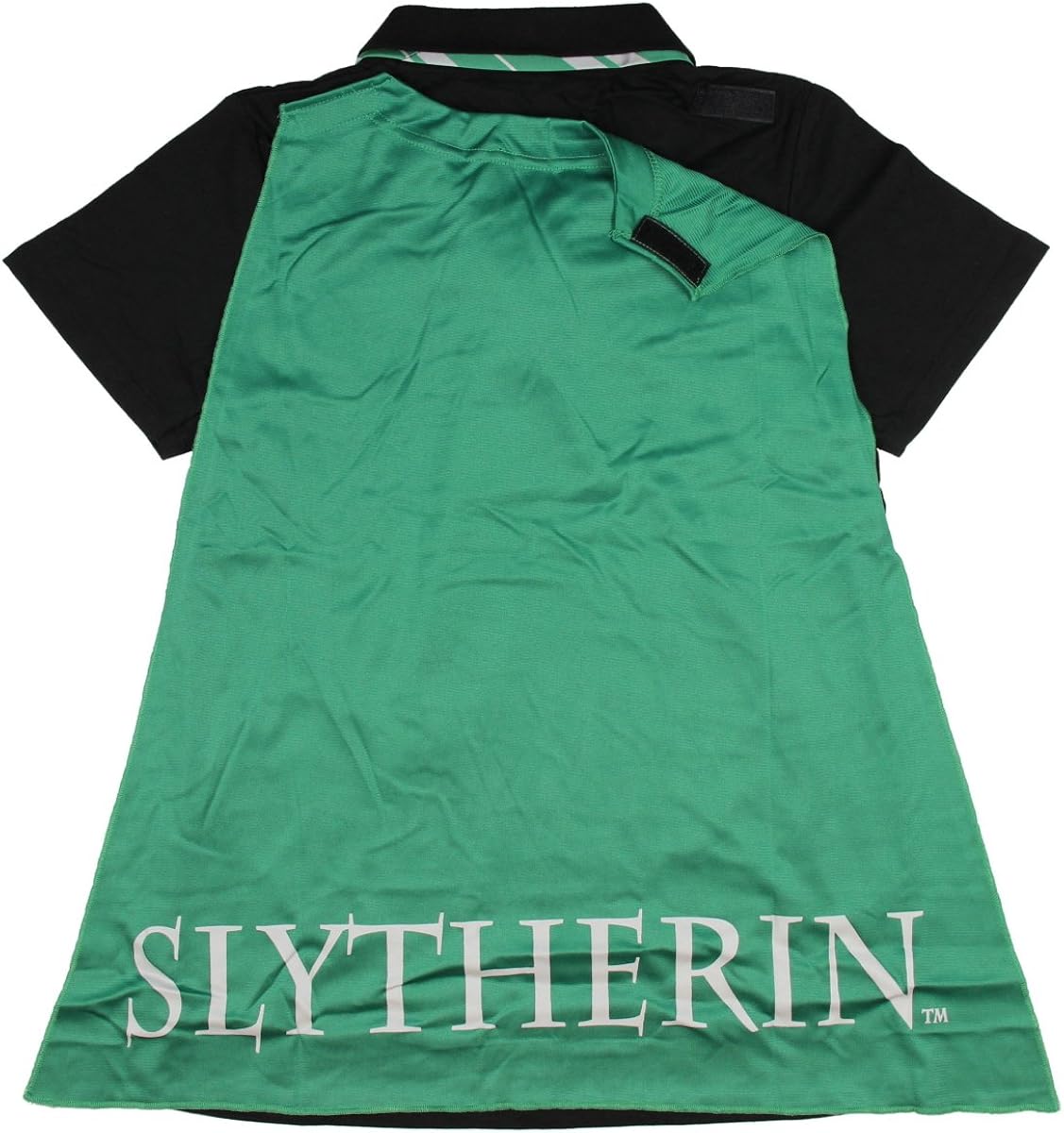 Harry Potter Juniors Slytherin Caped Polo Shirt with Tie: Clothing