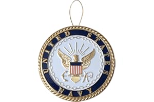ALLIED FLAG Allied Products Navy Heroes Series Holiday Ornament - Officially Licensed Navy Medallion