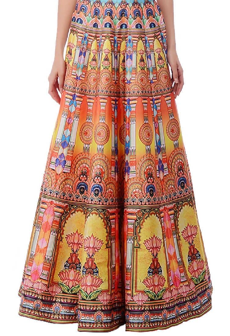 zeel clothing women's silk lehenga choli (zcfp009, yellow, free size)