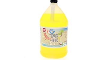 Hypothermias Pina Colada Ready to Use Gallon (128 Fl. Oz) Hawaiian Snow Cone Flavors Syrup - Shaved Ice, 100% Pure Cane Sugar