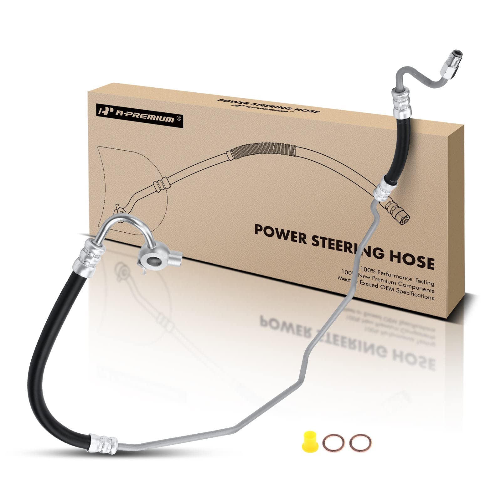 Photo 1 of A-Premium Power Steering Hose Pressure Hose Line Assembly Compatible with Toyota 4Runner 1996-1997 V6 3.4L Pump To Gear/Rack Pinion Replace# 4441035400