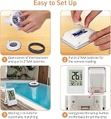 RUNQIN OUTDOOR Wireless Floating Pool Thermometer -40℃ to +70℃ LCD view 7