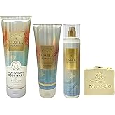 Bath & Body Works Vanilla Romance Trio Gift Set - Moisturizing Body Wash, Body Cream and Fragrance Mist - with a Wild Jasmine Bar Soap - Full Size
