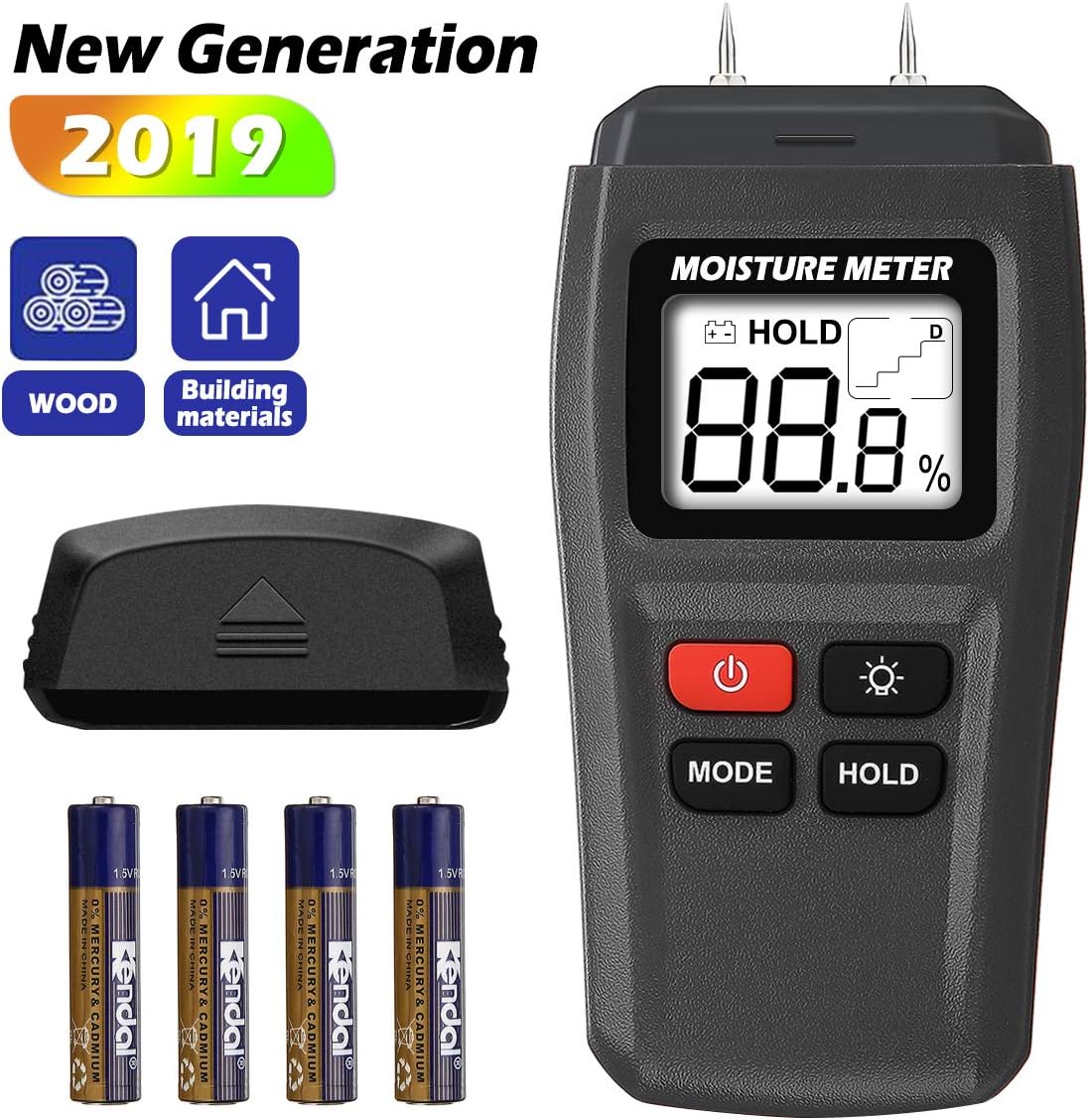 Wood Moisture Meter, Digital Logs Moisture Meter Damp Meter / 099