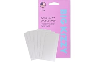 Big Kizzy Extra Hold Double Sided Hair Extension Tape - 72 tabs replacement tape - Strong hold of 6-8+ weeks - Made in USA