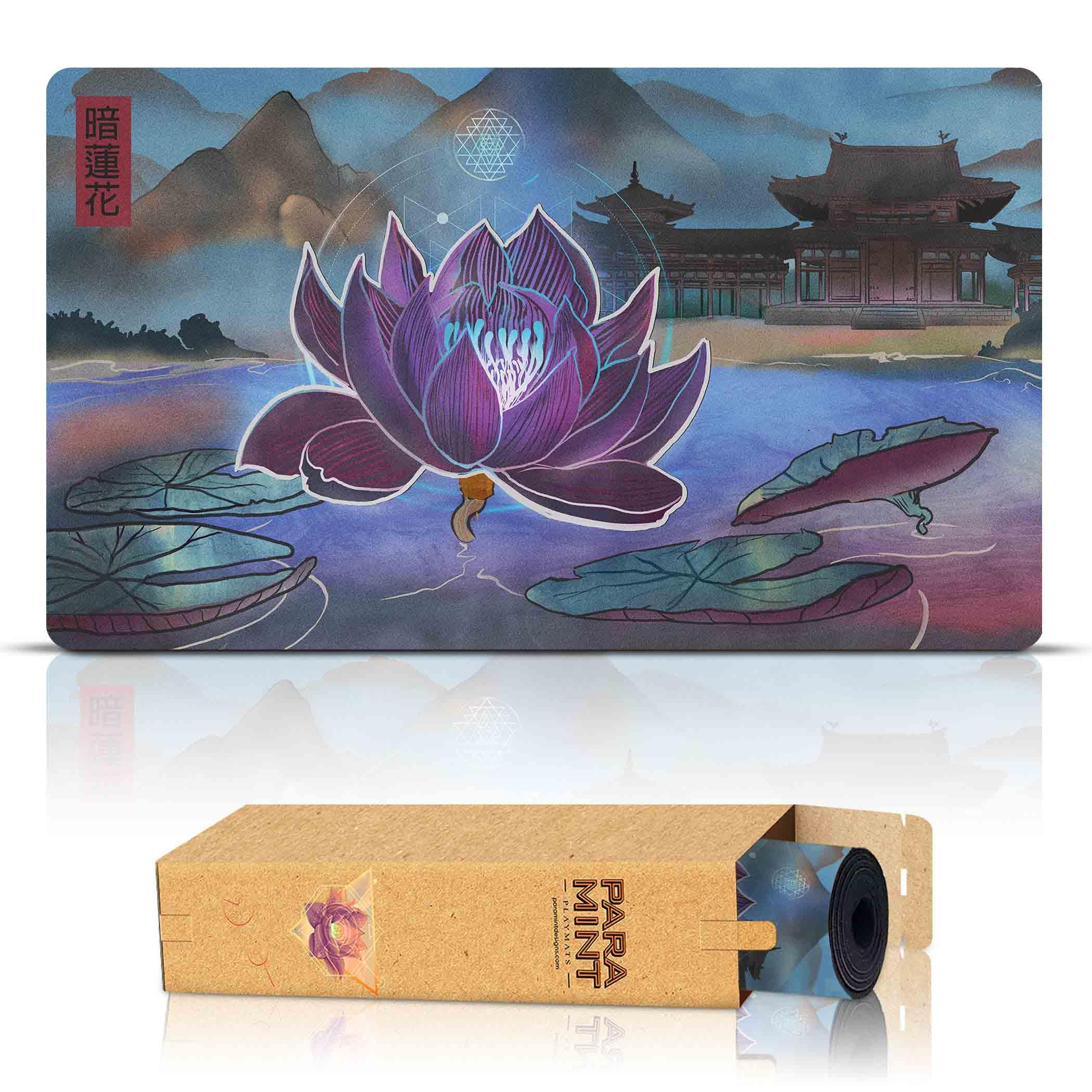 Paramint Dark Lotus (Stitched) - MTG Playmat - Compatible with Magic the Gathering Playmat - Play MTG, YuGiOh, TCG - Original Play Mat Art Designs & Accessories