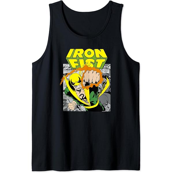 T-shirt Vintage Marvel Iron Fist - Taille M 100% Coton - Occasion Très Bon État
