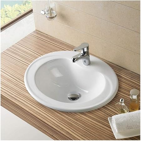 Amazon Com Sxll Ceramic Under Counter Basin One Piece Vanity