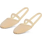 Daydance Half Soles Dance Shoes, Canvas Lyrical Ballet Shoes for Girls/Women