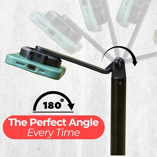 MAGNETIC TRIPOD & SELFIE STICK WITH BLUETOOTH REMOTE | FOLDABLE TRAVEL STAND FOR IPHONE 12/13/14/15 | 180° ADJUSTABLE HEAD, LOCKING LEGS, PHONE CLIP INCLUDED