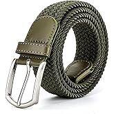 Braided Canvas Woven Elastic Stretch Belts for Men/Women/Junior with Multicolored