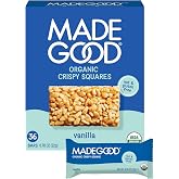 MadeGood Crispy Squares, Vanilla (36 Count) Gluten Free Snacks