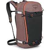 Osprey Sopris 25L Ski and Snowboard Backpack - Lightweight Women's Backcountry Pack - Avalanche Safety Access - Diagonal & A-Frame Ski Carry, Snowboard Carry - 100% Recycled Nylon, Magma Brown