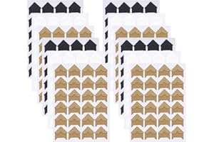 Sunmns 12 Sheets Photo Corners Stickers, Picture Films Self Adhesive Corner for DIY Scrapbook Album (Black, White, Kraft)