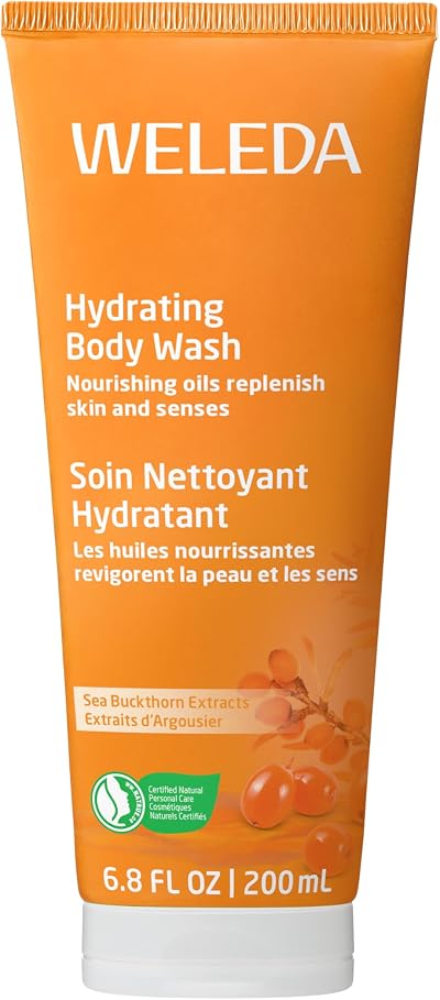 Weleda Sea Buckthorn Creamy Shower Gel 200ml | Natural Organic Vegan Body Wash