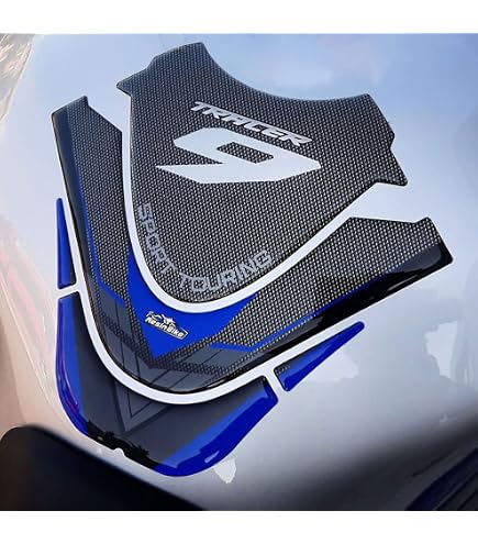 Labelbike 3D Resin Tank Pad Sticker For Yamaha Tracer 9 GT 2021-2023 - Carbon Black White Design, Scratch Protection - View #7