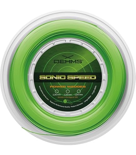 OEHMS Black Pearl Rough Tennissaite – 200m Co-Poly-Spule Mit 8 Rillen Für Mehr Spin