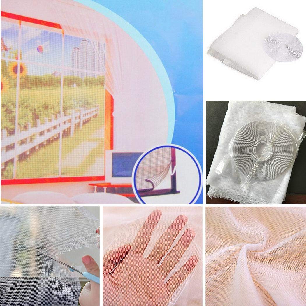 Foshin Home Clear Self-adhesive Window Screen Curtain Mesh Mosquito Net