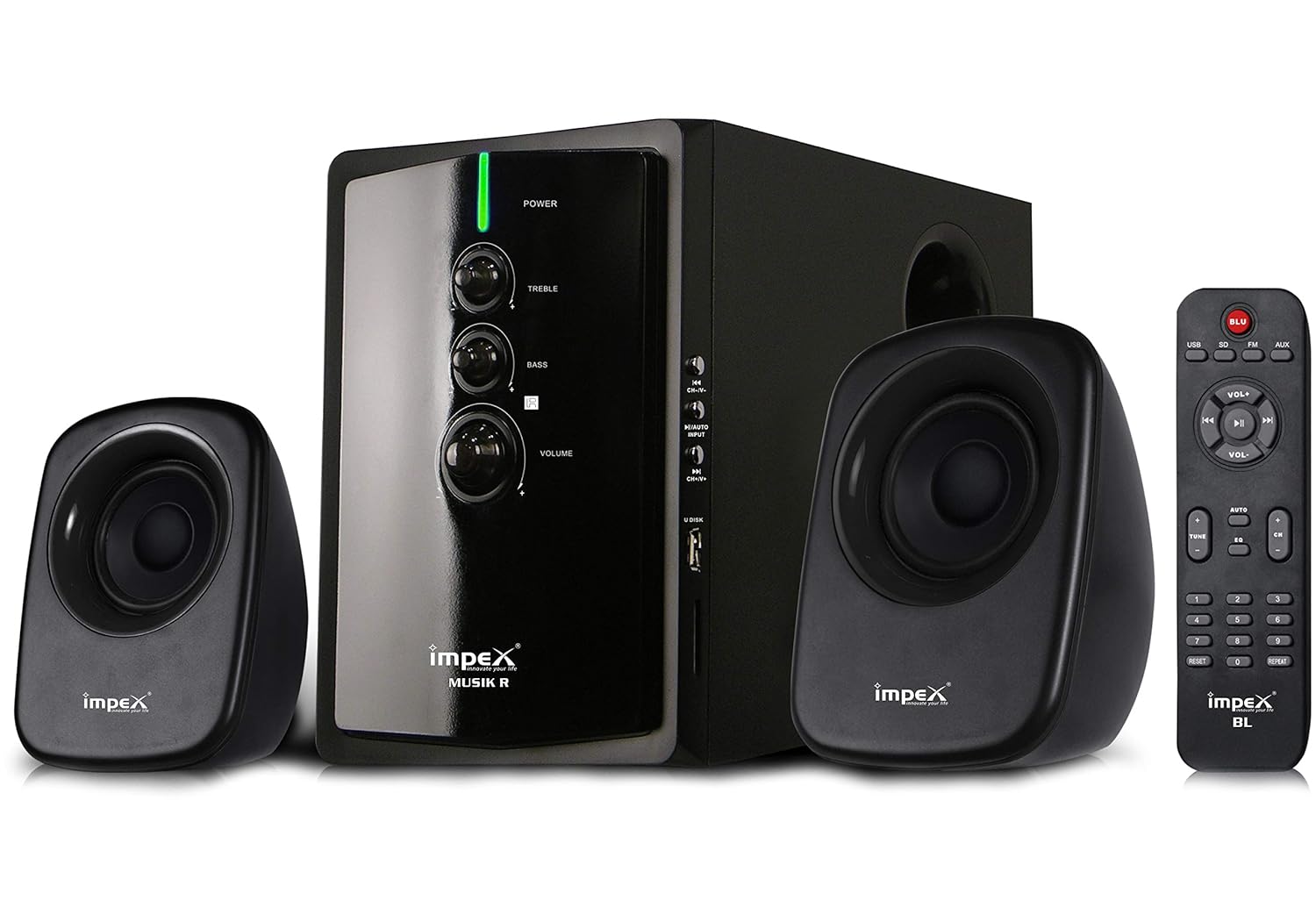 Impex MUSIKR 40 Watts 2.1 Channel Multimedia Speaker System with USB