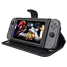 Nintendo Switch Leather Case ASTUBIA Premium PU Leather Flip Protective Cover with Wrist Strap for Nintendo Switch (Black)