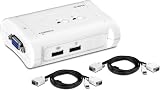 TRENDnet TK-207K 2-Port USB KVM Switch Kit VGA 2048x1536 Bus Powered