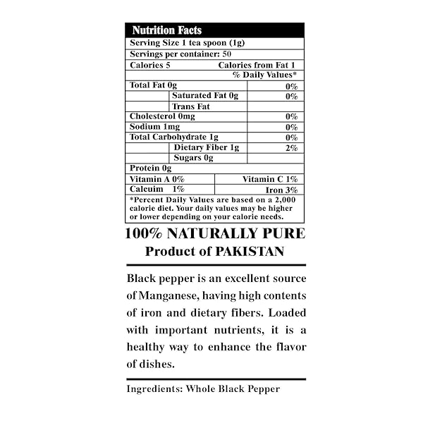 HIMALAYAN CHEF BLACK PEPPER GLASS GRINDER-1.76OZ