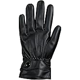 SURAWIL Genuine Sheepskin Leather Gloves for Men, Winter Warm Touchscreen Gloves Fleece Lining M031US