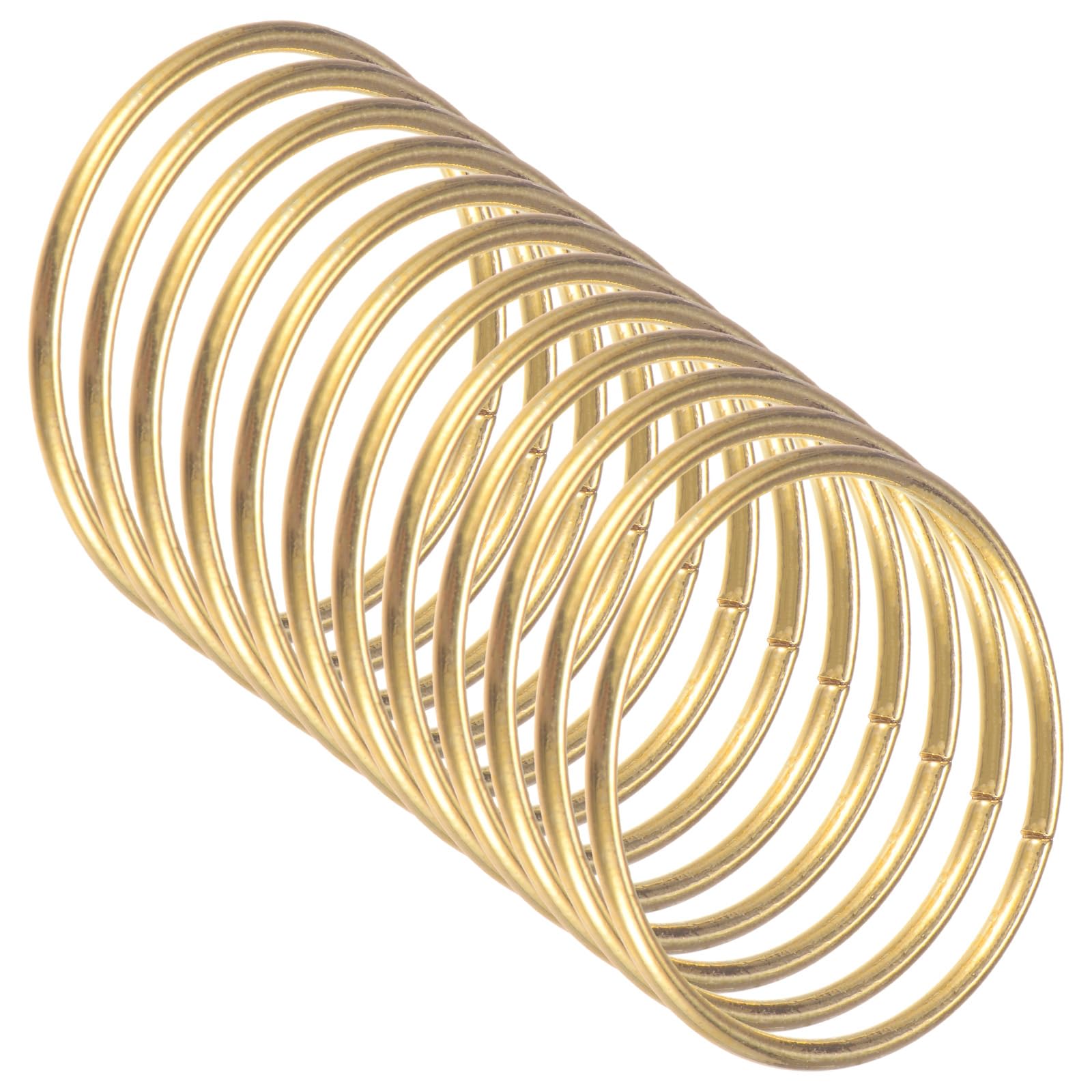 M METERXITY 12-Pack Dream Catcher Rings,1.8 Inch Metal Macrame Wreath Floral Round Rings Crafts Hoop for DIY Wedding Wreath/Wall Hanging Crafts/Christmas Decor[Gold] — image 1