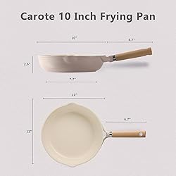 CAROTE 10" Ceramic Frying Pan Skillet, Non Stick