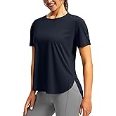 Soothfeel Women's Short Sleeve Workout Shirts UPF 50+ Sun Protection Breathable Athletic Tee Tops Gym Running Yoga T-Shirts