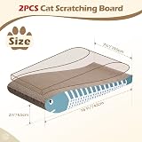 ComSaf Cat Scratching Board 2 Pack Blue Curved Double-Sided Cardboard view 2